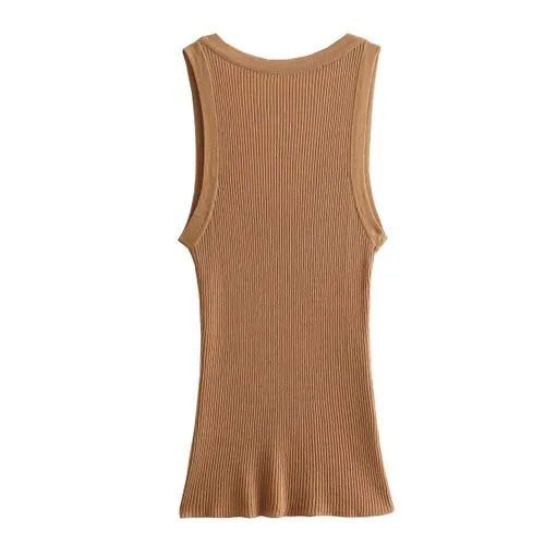 Women's Sleeveless Sweaters & Cardigans Streetwear Solid Color