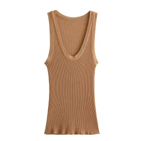 Women's Sleeveless Sweaters & Cardigans Streetwear Solid Color