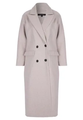 Womens Oatmeal Formal Dad Coat