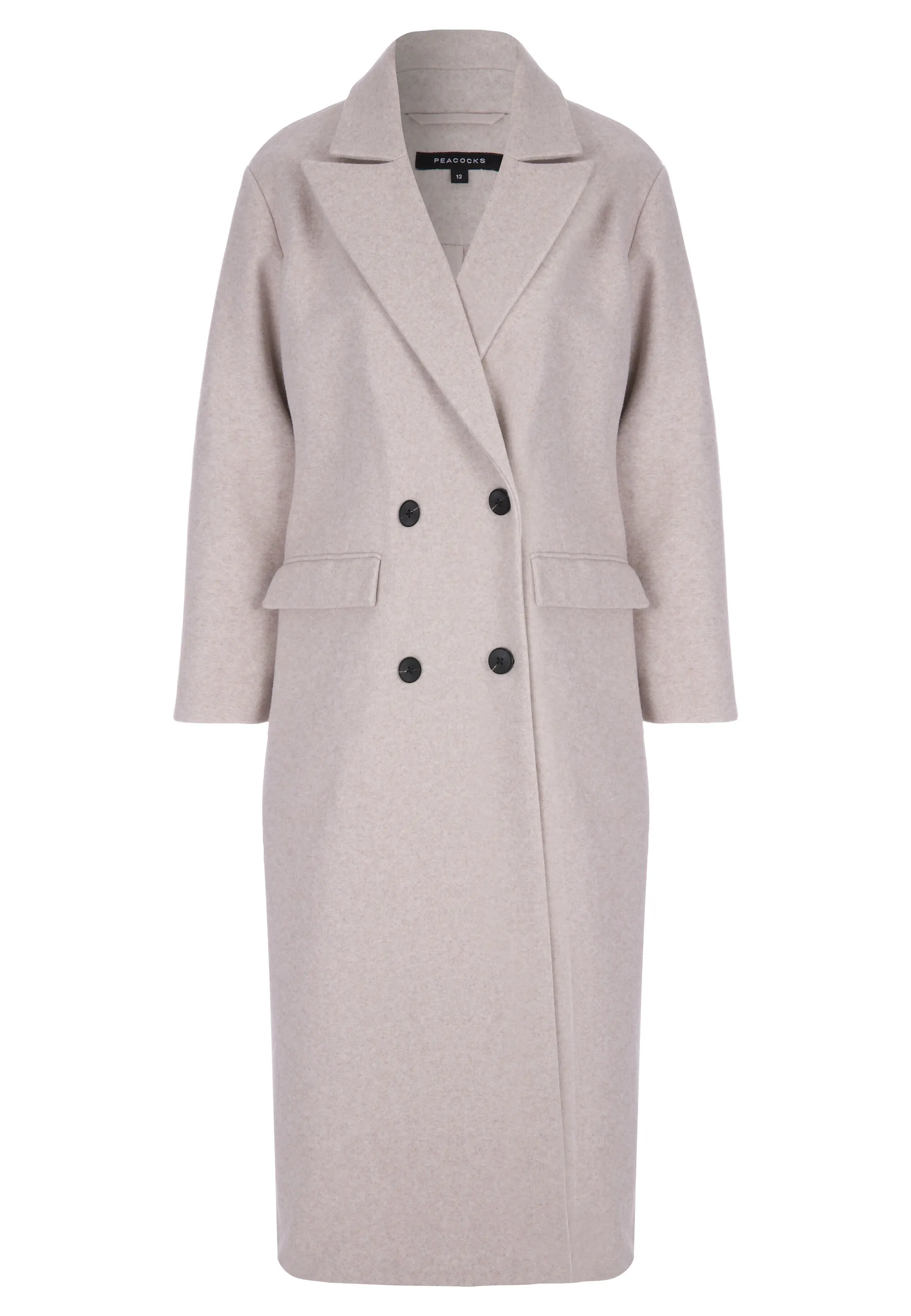 Womens Oatmeal Formal Dad Coat